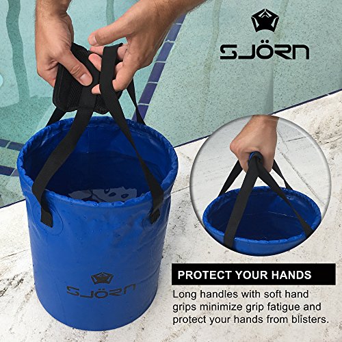 SJORN Premium Compact Collapsible Bucket & Lid 10L or 15L Portable Folding Water Container