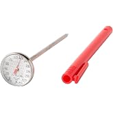 Taylor Instant Read Analog Meat Food Grill BBQ Cooking Kitchen Thermometer with Red Pocket Sleeve Clip, 1 Inch Dial