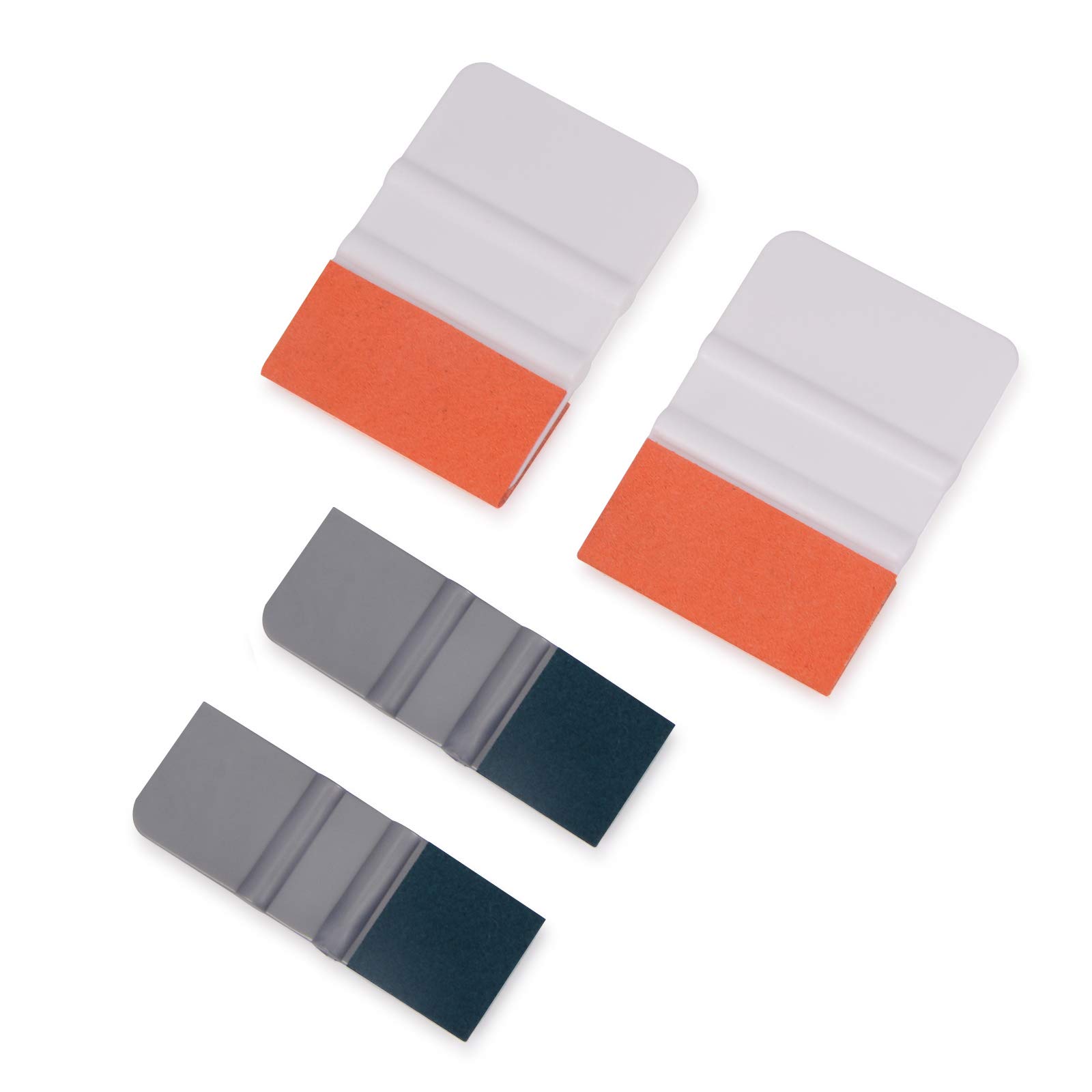 Winjun 4 PCS Car Wrapping Fabric Fiber Felt Edge Squeegee Scratch Free for Auto Window Tinting Tool Vinyl Wrap Tint Film