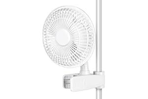 InfiniPower Clip Fan, 6-Inch Grow Tent Fan, Monkey Fan, Adjustable 90° Angles, 15W, 2-Speeds Control, 1 Pack