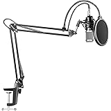 Neewer NW-800 Silver Professional Studio Broadcasting Recording Condenser Microphone & NW-35 Adjustable Recording Microphone