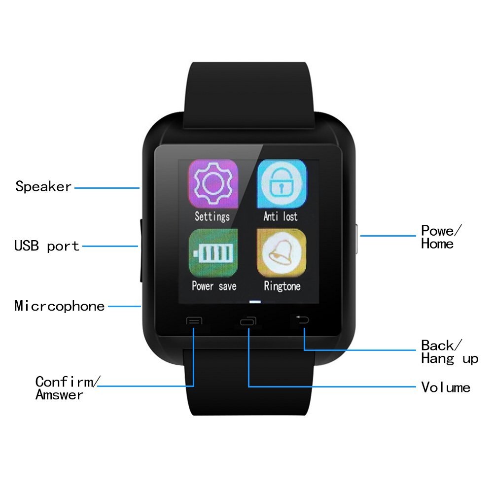 u8 bluetooth smart wrist watch