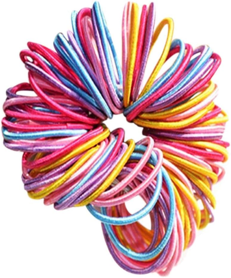 Westeng 100pcs Girls Children Elastic Hair Ties Hair Bands