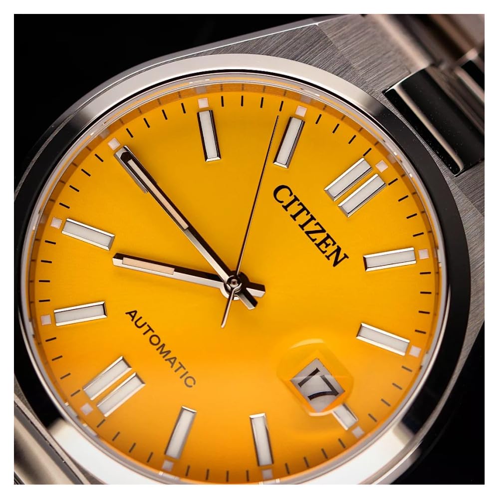 Citizen Automatik Herren Armbanduhr aus Edelstahl in der Farbe Silber-Orange 40mm, Wasserdichtigkeit: 5Bar, NJ0150-81Z 9
