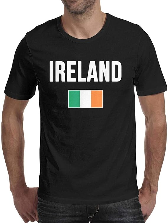 Men's Ireland Flag Northern Irish Sport Short Sleeve Cotton