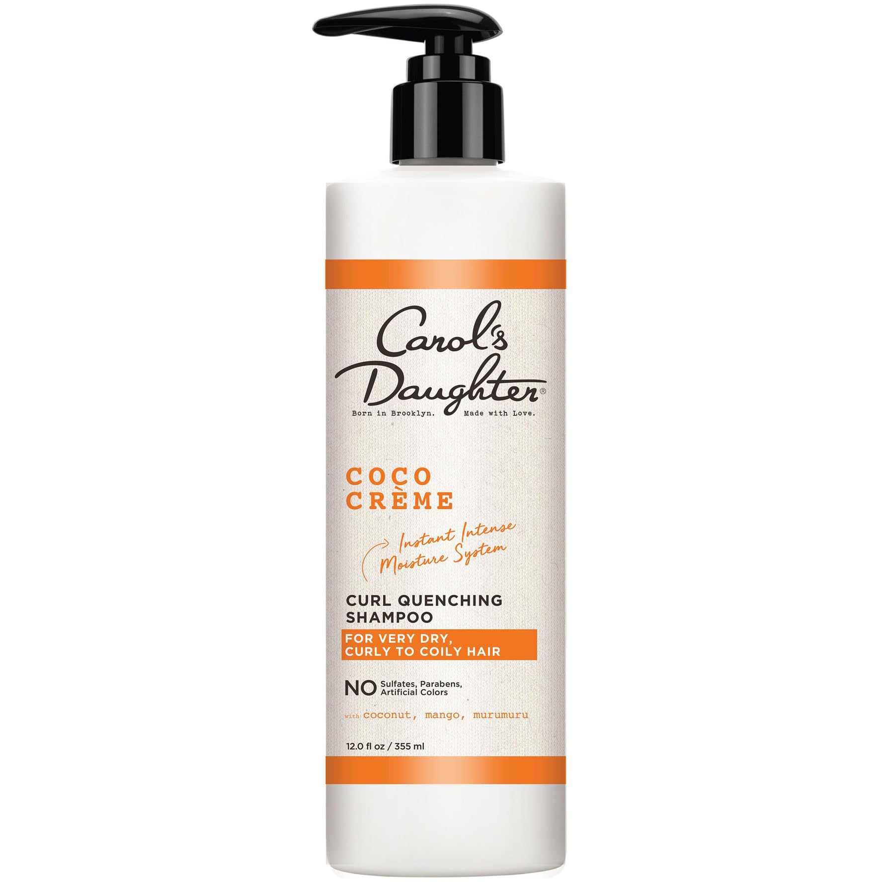 Carol's Daughter Coco Creme, Curl Quenching Shampoo for very dry curly to frizzy hair, with 12.0 fl oz / 355 ml