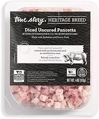 True Story Foods Heritage Breed Diced Uncured Pancetta, 4 Oz