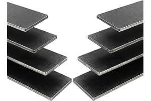 SALUINOKI 15N20 Steel Flat Stock Bar - 12"x1.5"x0.12" Knife Making Steel Supplies for Knife Blanks, Blacksmithing, Bladesmithing, Forging (8pcs)