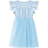 Dutebare Girl Tutu Dress Ruffle Sleeve Toddler Tulle Dresses Cute Princess Party Sundress