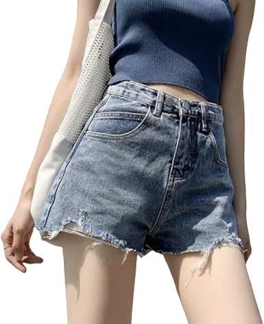 ultra high waisted denim shorts