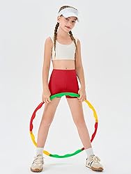 Haloumoning Girls Athletic Shorts Kids High Waisted