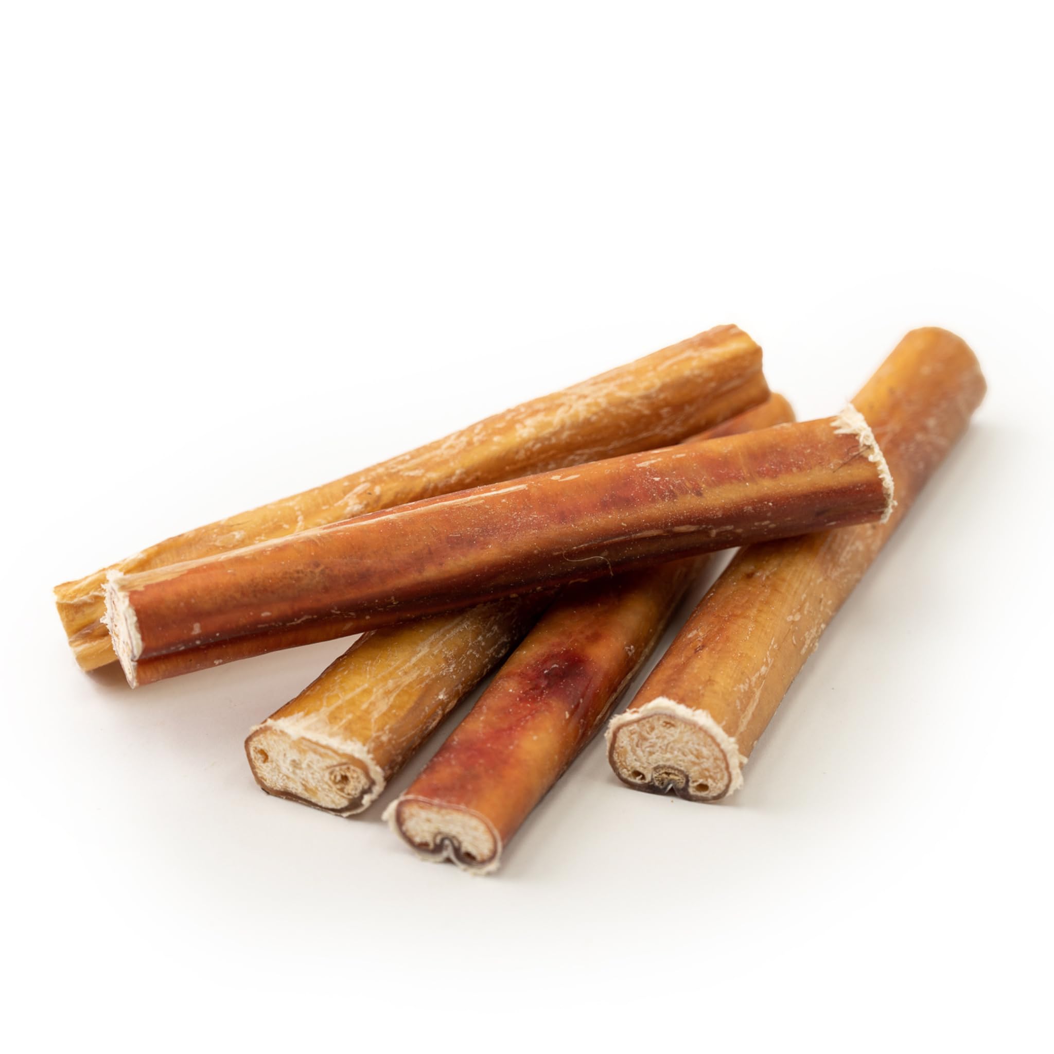 Dragonfly Products. 10 x 15cm Thick Bulls Pizzle Bully Sticks for Dogs & Puppies - Healthy, Natural Dog Thick Treats Chews