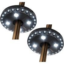 Amazon Com Oyoco Patio Umbrella Light 3 Brightness Modes Cordless 28 Led Lights At 200 Lumens 4 X Aa Battery Operated Umbrella Pole Light For Patio Umbrellas Camping Tents Or Outdoor Use 28led Bright White Home Improvement