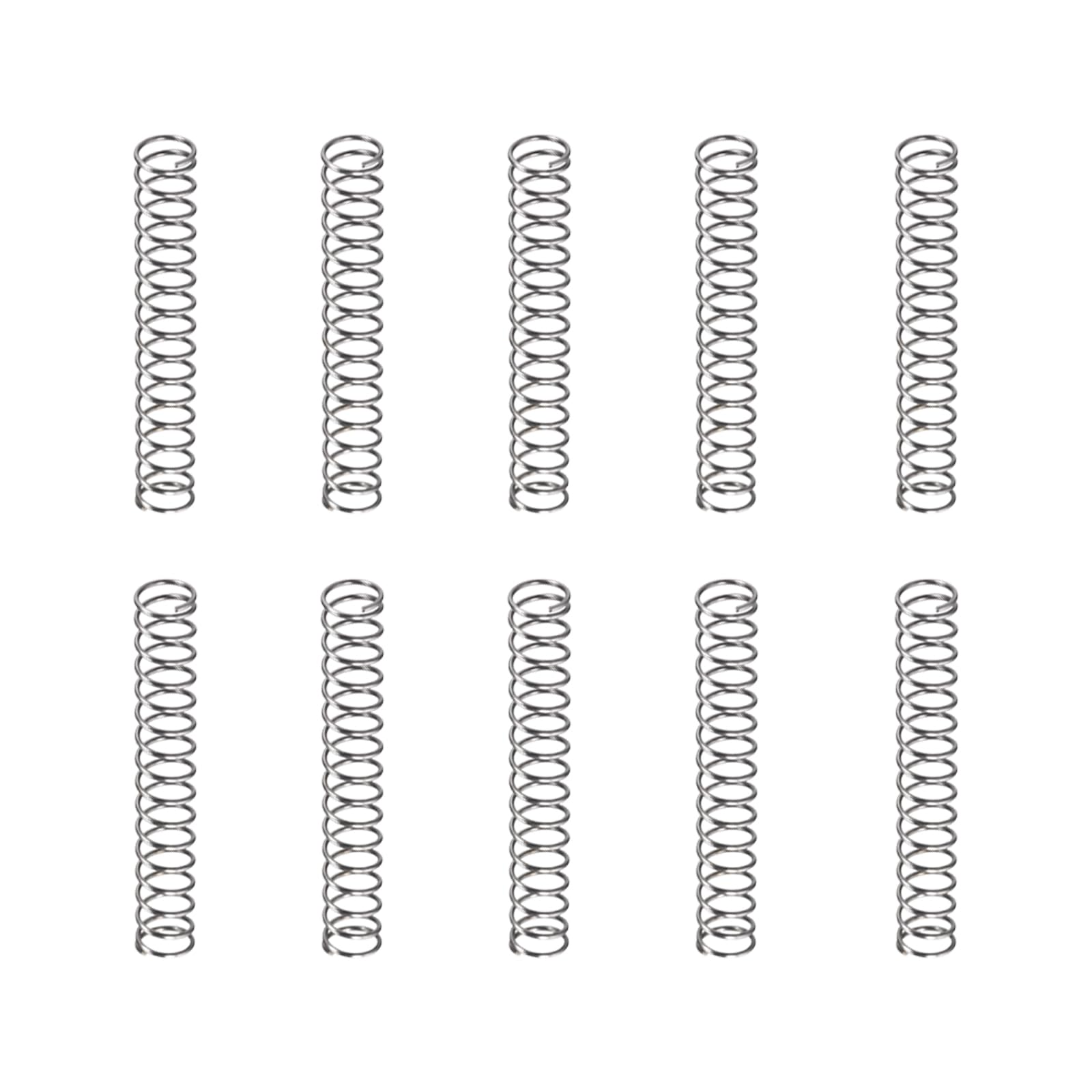DTGN 0.6x6x40mm(DxODxL) Compression Spring - 30Pack - Good for Machinery - Spring Steel Extension Spring - Gray