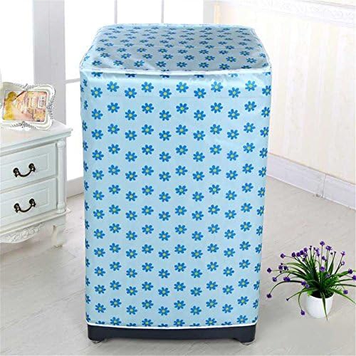 waroomss Washing Machine Cover Waterproof for Top Loading Dust Cover Zippered Wash Washing Machine/Washer Cover Durable For Outdoor Use 55 × 58 × 87cm blue