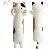 JEROKUMI Long Cat Plush Boby Pillow, 22inch Kawaii Cartoon Cat Boby Pillow Kitten Stuffed Animals for Girls, Cute Sleeping Gift for Kids, Toddler, Adult Birthday Gifts
