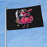 GXVLHQY Flamingo Pirate Flags 3x5 Ft Outdoor Flag for House Yard Polyester Banner All Weather Garden Decoration for Home Porch And Outdoor