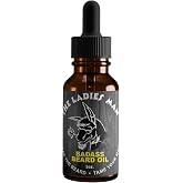 Badass Beard Care Oil for Men - Ladies Man Scent 1 oz - All Natural Argan, Jojoba, Vitamin E - Softens Beard, Reduces Itch, Moisturizes Skin, Promotes Healthy Beard Growth