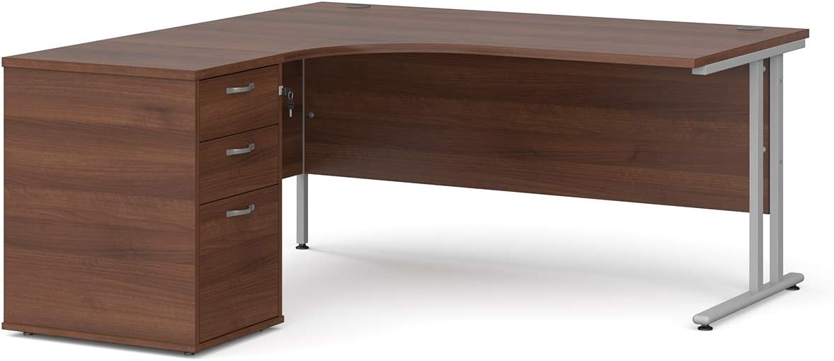 Mr Office Furniture Ltd Maestro 25 left hand ergonomic desk, silver