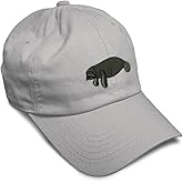 Custom Soft Baseball Hat Embroidered Dad Hat Manatee Embroidery Men & Ladies Baseball Cap Cotton