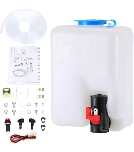 Pompe Lave-Glace Universelle 12V – Kit Complet Avec Réservoir Souple, Tuyau Et Interrupteur Pour Voitures Classiques
