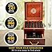Beautiful 2 Tier Essential Oil Storage Box Organizer with 2 Carry Handles Holds 85 5-30ml & 10ml Roller Bottles (Space for 2oz 4oz Bottles) Free Bottle Opener & 192 EO Labels - Wooden Oil Case Holder
