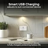 BG Electrical 15W Double Switched USB Socket with Type A and Type C USB Ports view 2