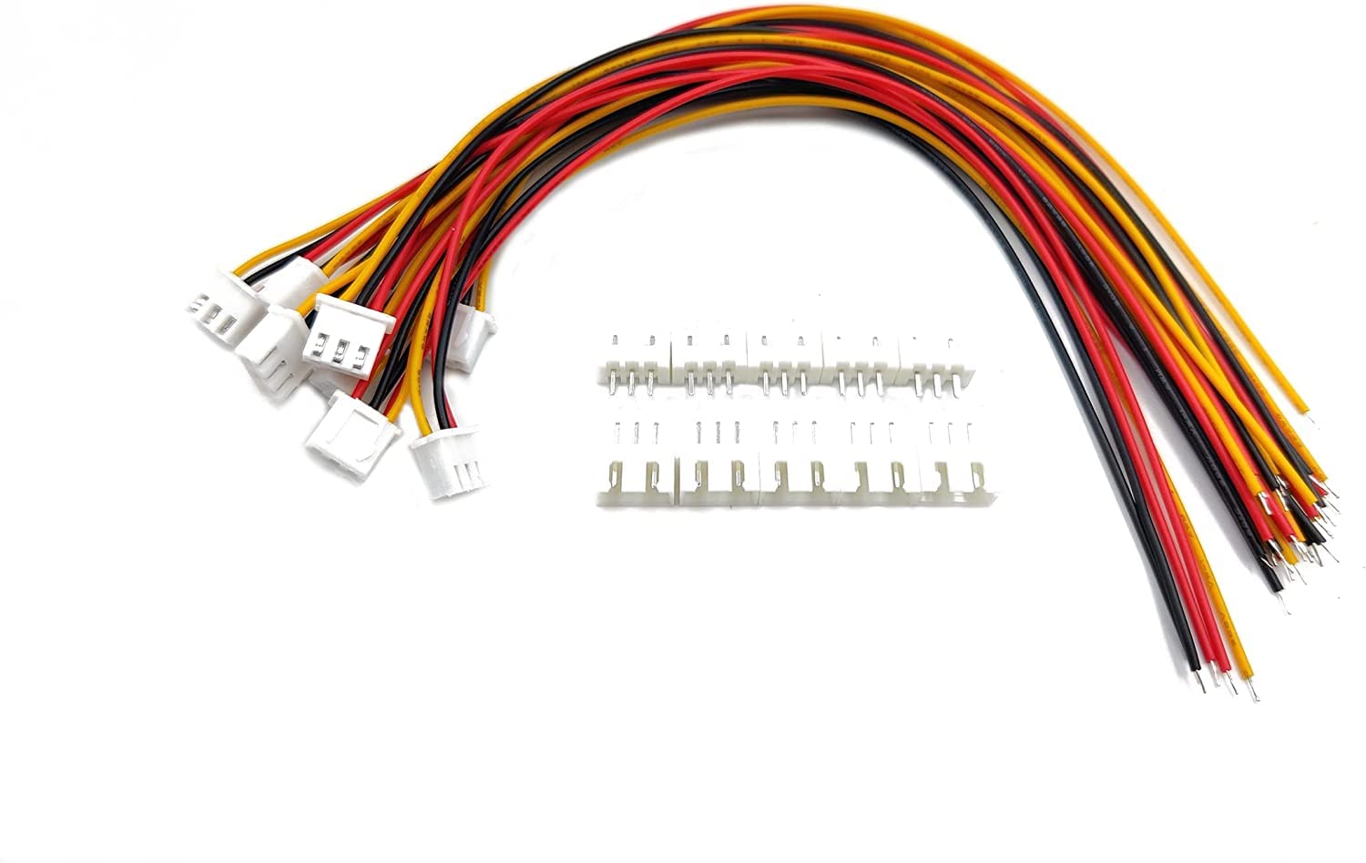 20 Sets JST XH2.54 3Pin Wire Cable Plug Connector, XH 2.54mm Pitch 3Pins Male Female with 20cm Wire 26AWG