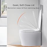 Pipishell Soft Close Toilet Seat with Quick Release White O Shape Hinges view 4