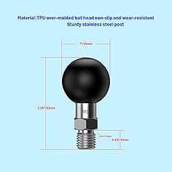 iHYTOON 1 inch Ball Mount Adapter Threaded Post