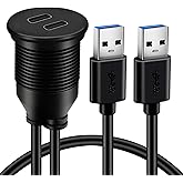 BATIGE 5pk USB 3.0 Car Mount Flush Cable, Waterproof Ext For Car/Boat - View #6