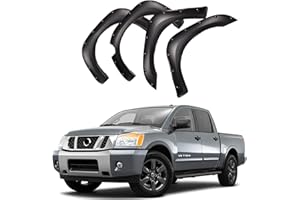 AUTOJOY CLUB 4Pcs Fender Flares Fit For 2004-2015 N1SSAN Titan Pocket Style Black