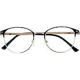 Blue Light Blocking Glasses – Anti-Fatigue Computer Glasses Prevent Eye Strain Vintage Mettal Gaming Glasses