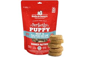 Stella & Chewy’s Freeze Dried Raw Dinner Patties – Crafted for Puppies – Grain Free, Protein Rich Perfectly Puppy Beef & Salm