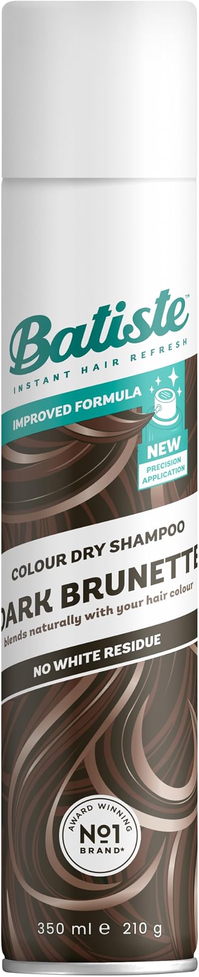 Batiste Divine Dark Dry Shampoo 350ml for Brunettes No White Residue