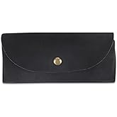 CestAntiQ Leather Sunglasses Case Genuine Leather Eyeglass Case Soft Glasses Pouch Reading Glasses Case for Men & Women