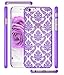 iPhone 6 Case, Style4U iPhone 6 [Purple] Flower Damask Design Slim Fit Case Cover for Apple iPhone 6 4.7 Inch with 1 Stylus and 1 HD Clear Screen Protector [Purple]
