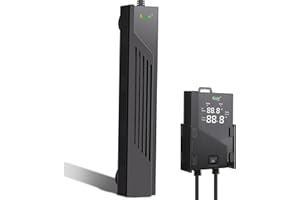 hygger Aquarium Heater with Intelligent Temperature Controller, 300W for 40-80 Gallon Submersible Fish Tank Heater with Leavi