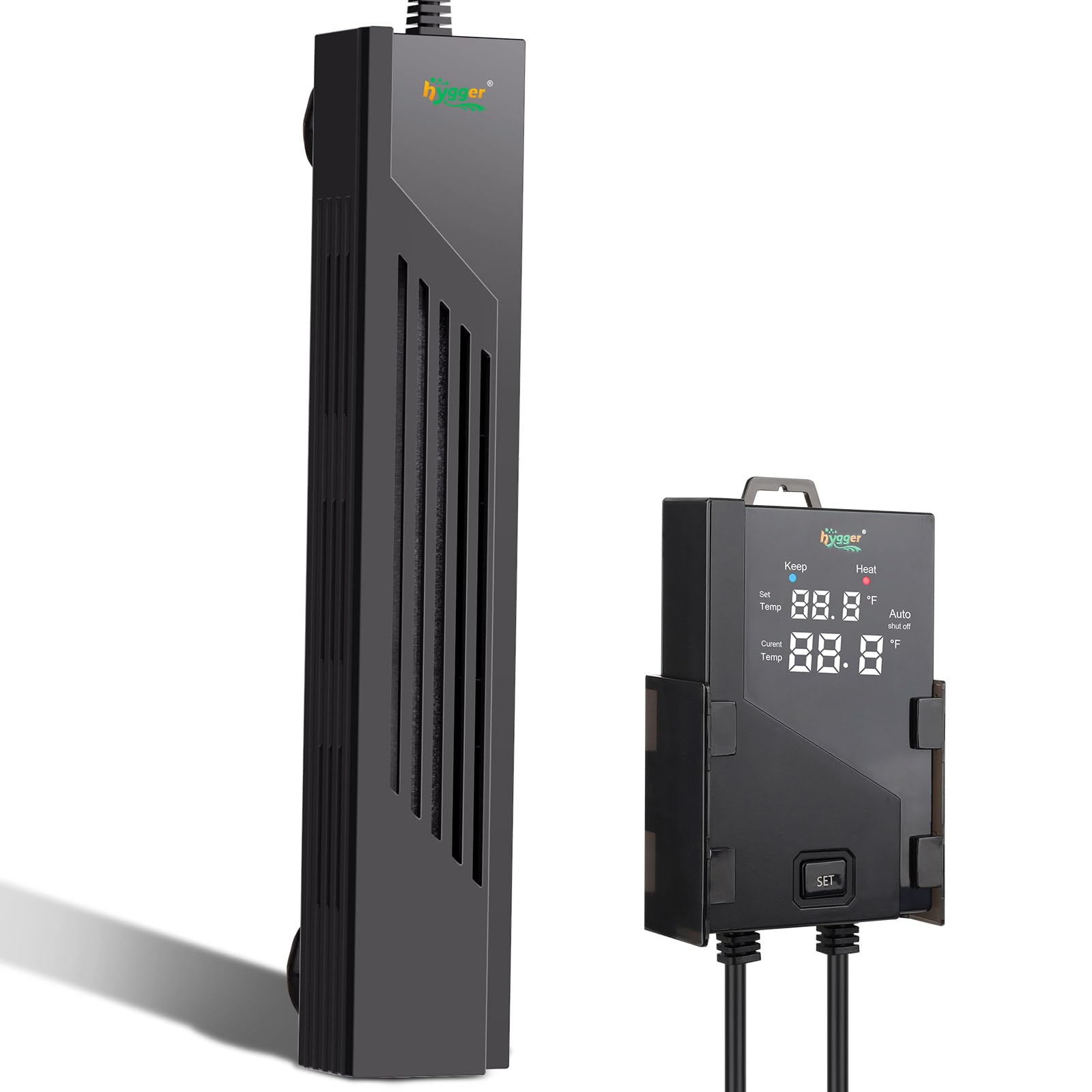 Photo 1 of hygger Aquarium Heater with Intelligent Temperature Controller, 200W for 27-53 Gallon Submersible Fish Tank Heater with Leaving Water Automatically Stop Heating System, for Freshwater Saltwater