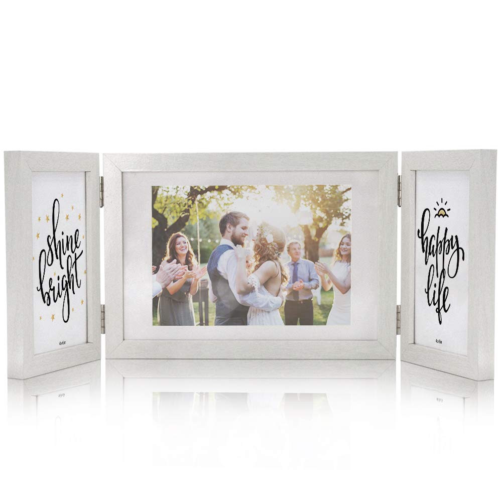 Afuly 6x4 and 7x5 Multi Photo Frames White 3 Picture Frames Collage Wall Tabletop Multiple Photos Pictures Christmas Family Friend Wedding Birthday Women Grandma Mum Gifts