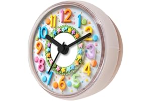 Leefasy Bathroom Clock with Suction Cup Battery Operated Decorative Educational Clock Water Resistant for Cabinet Pool Suppli