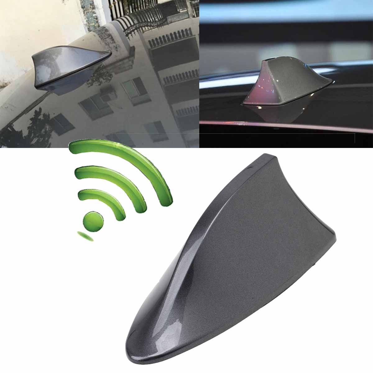Possbay Car Antenna Shark Fin Aerial Radio Signal Universal for Auto SUV Truck Van