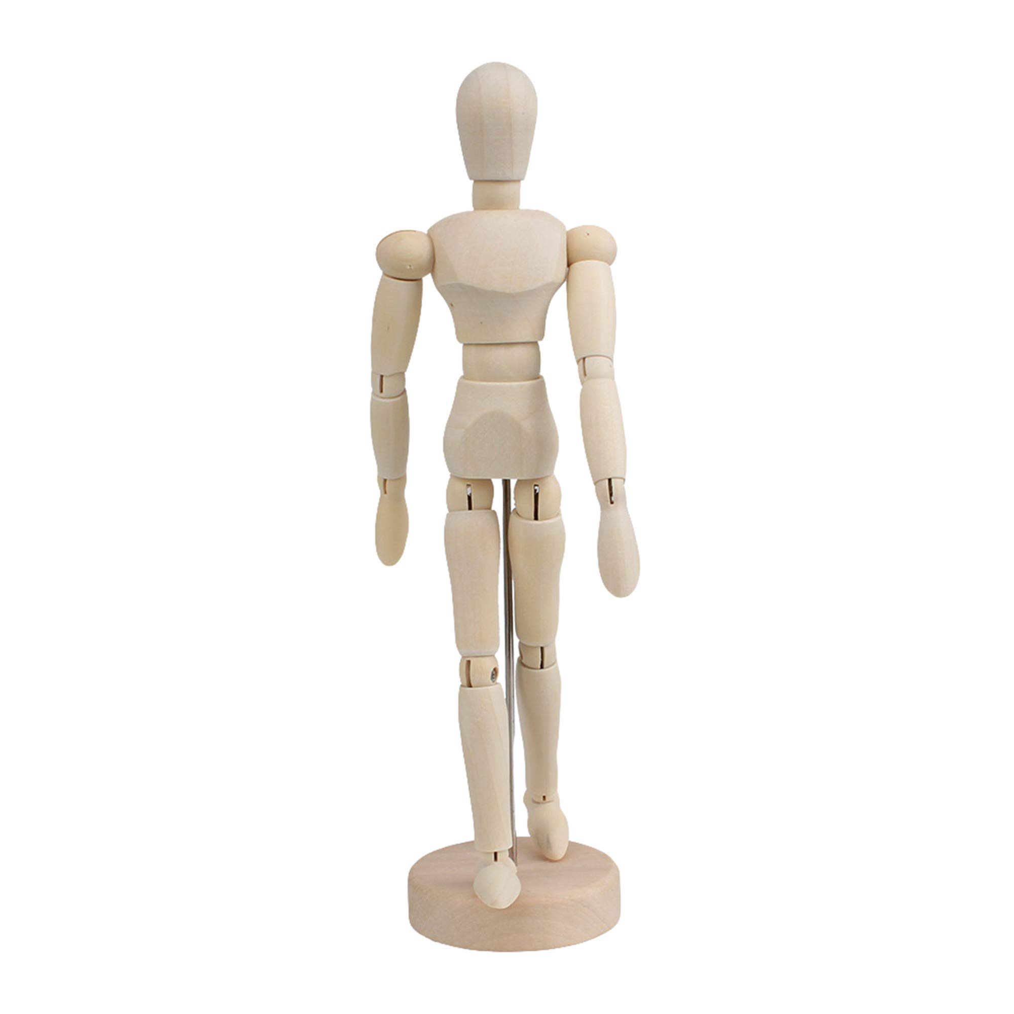 8 Inch Wooden Human Manikin Sketch Model Art/Artist Unisex Model Posable Articulated Mannequin Drawing Model