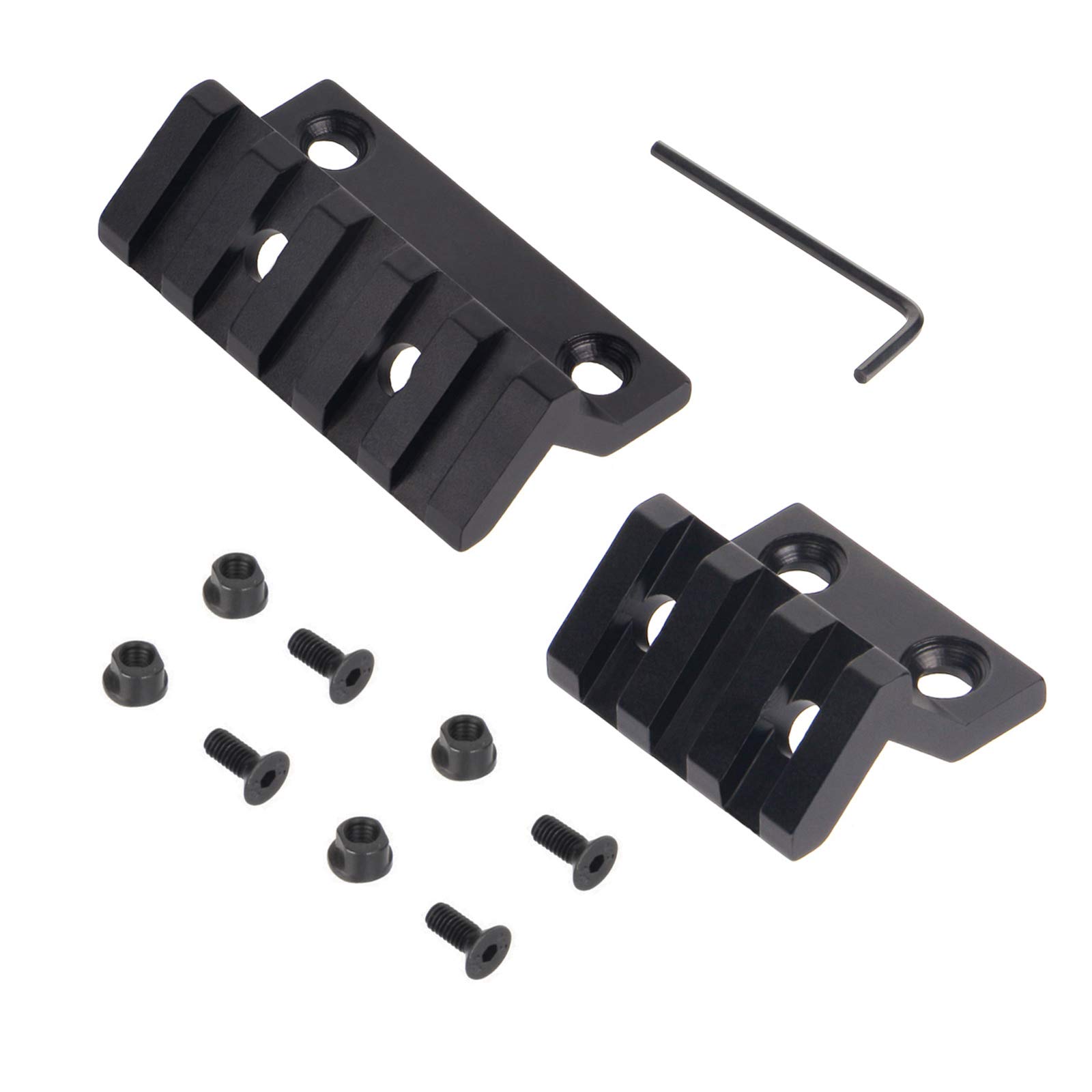 ToopMount Picatinny Rail 45 Degree Keymod Offset Rail Mount 3-Slot,5-Slot for Tactical Spors