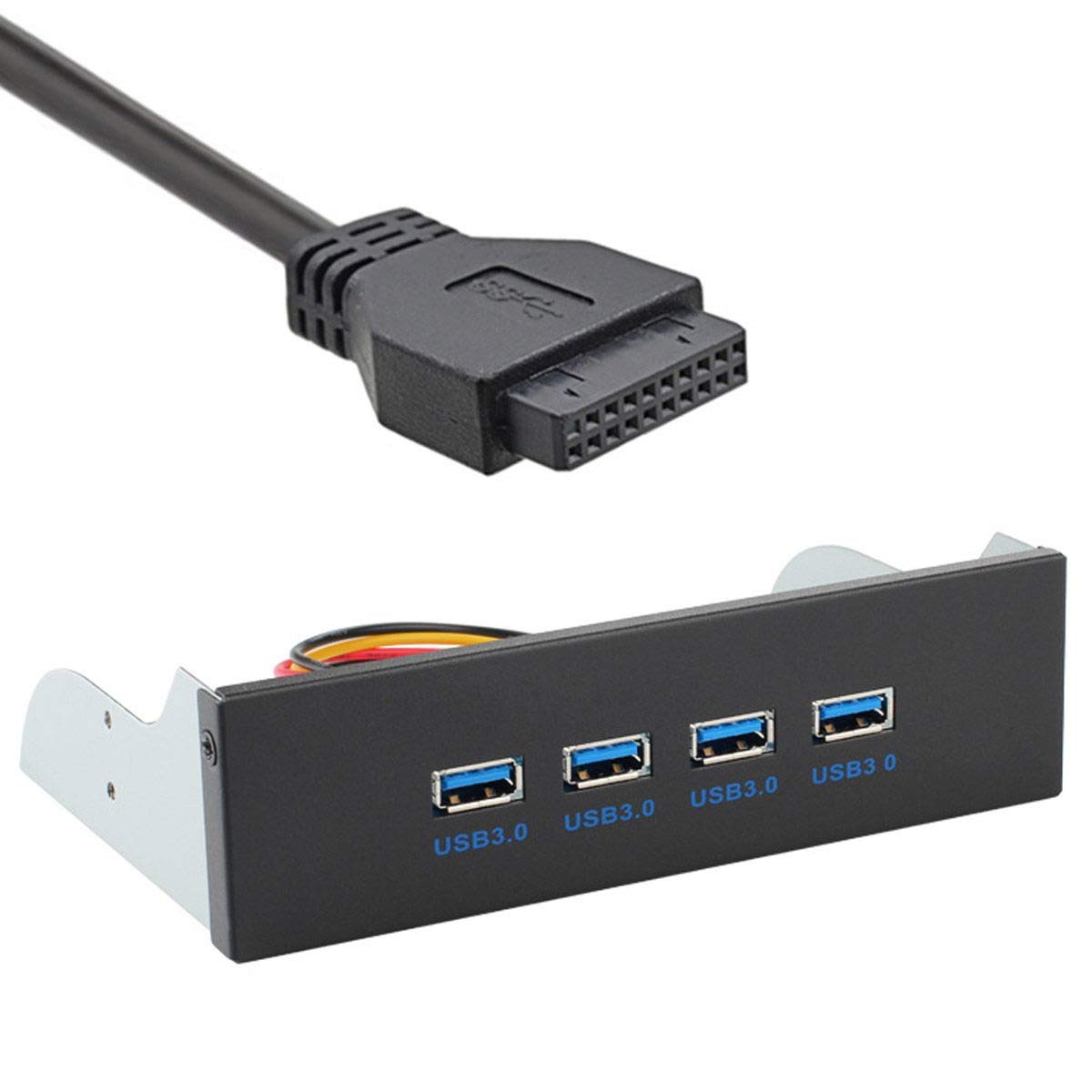 chenyang U3-110 USB 3.0 HUB 4 Ports Front Panel to Motherboard 20Pin Connector Cable for 5.25 inch CD-ROM Bay — image 1