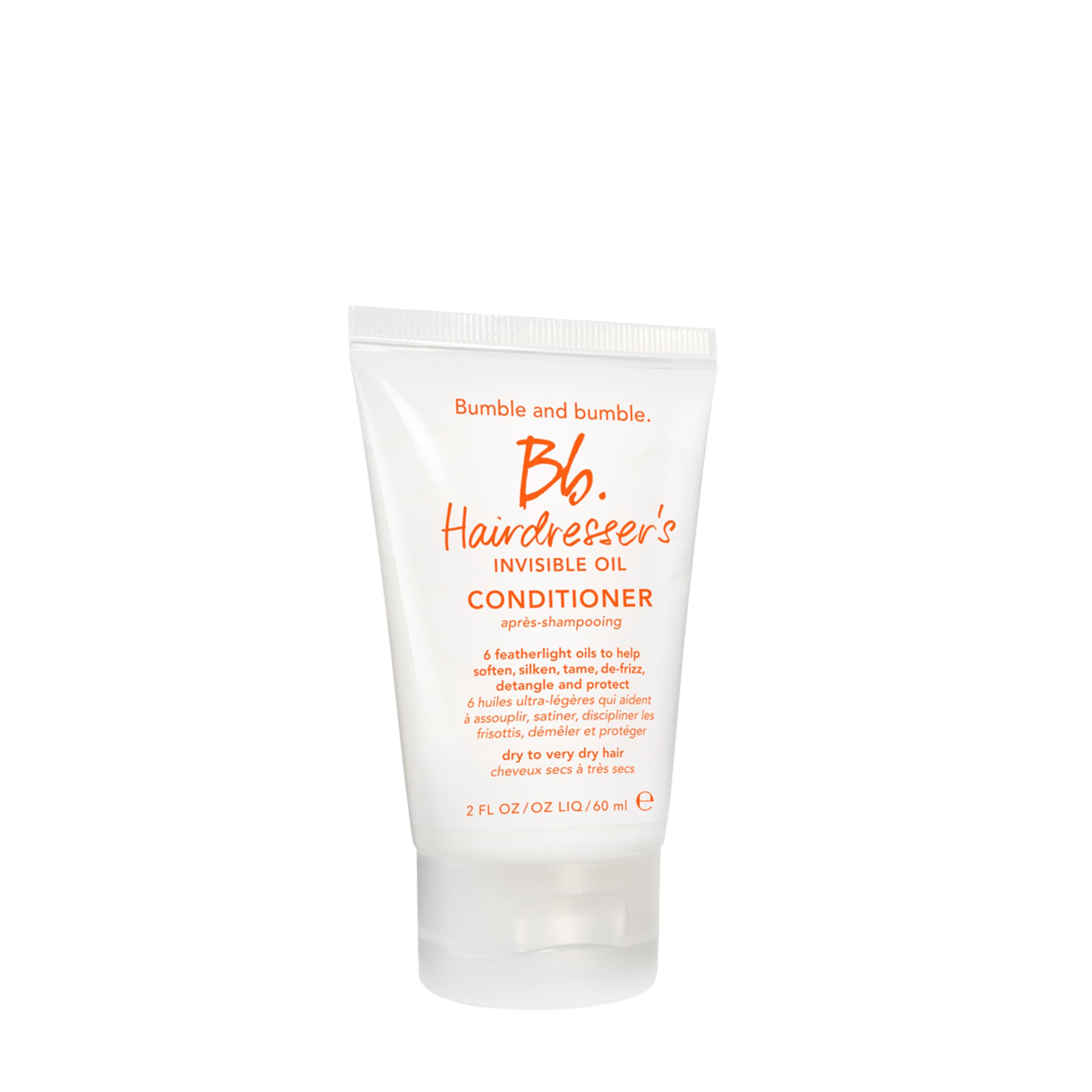 Bumble and bumble. Hairdresser's Invisible Oil Hydrating Conditioner | Hydrating, Anti Frizz, Shine, Color Safe | Curly, Wavy, Straight | With Argan, Grapeseed + Coconut Oil, 60 ml