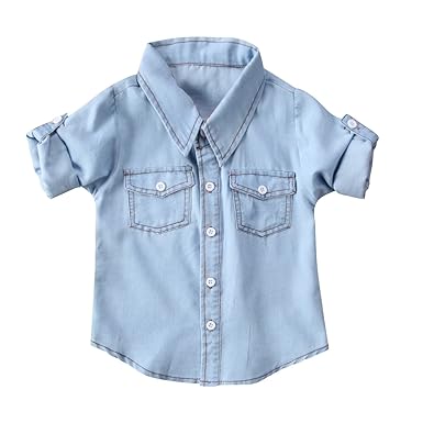 baby boy blue jean shirt