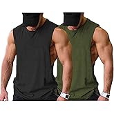 COOFANDY Men Workout Tank Top 2 Pack Gym Bodybuilding Sleeveless Muscle T Shirts