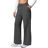 BRXL Thick Cotton Wide Leg Sweatpants for Tall Women 4 Pockets Winter Thermal Warm Baggy Pull On High Waisted Sweat Pants