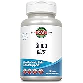 KAL Silica Plus, Silica Gel with Horsetail Extract, Healthy Hair, Skin & Nails Support, Maximum Absorption, Vibrant Hair, Glowing Skin Supplement, Vegan, Gluten Free, 90 Serv, 90 Quick Dissolve Tabs